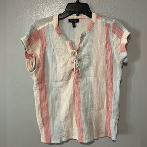 Jessica Simpson red, white, and blue striped top